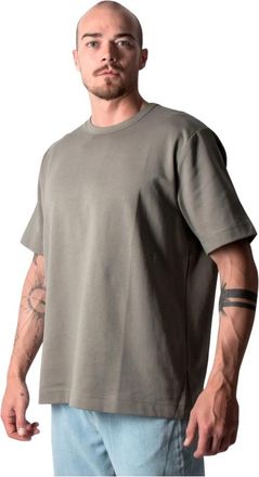 Elvine Oversize Zachte Groene T-Shirt - Heren - T-shirts - Groen - M - Katoen - Tops