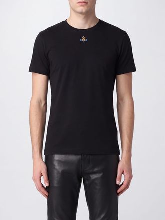 Vivienne Westwood Slim Fit Cotton T-Shirt with Embroidered Orb Logo