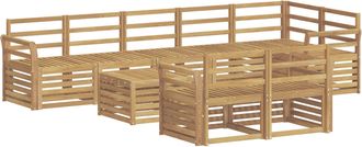 vidaXL Conjunto De Sof&aacute;s De Exterior 9 Uds. Blanco Vidaxl