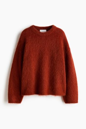 H&M Oversize-Pullover aus Mohairmix - Orange