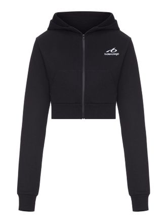Balenciaga COCOON TECHWEAR SWEATSHIRT IN BLACK DRY FLEECE - Balenciaga - Woman