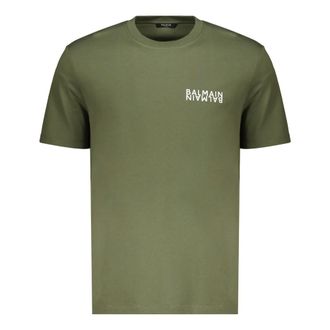 Balmain T-Shirts, male, Green, Size: 2XL Short-sleeve T-shirt