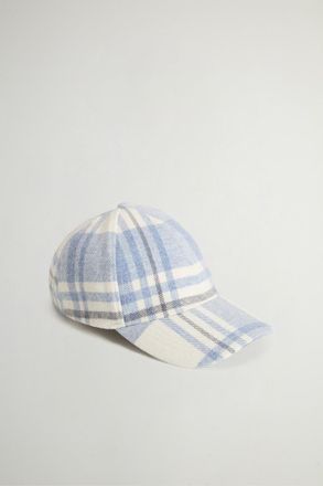 Woolrich uomo Cappellino in misto lana italiana riciclata Blu Taglia ONE