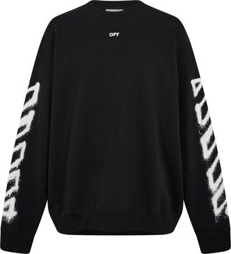 Off-white Mens Off White Crew Sweatshirt in Black - Size X-Large