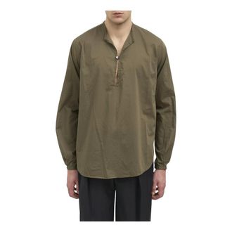 Paura Casual Shirts, male, Green, Size: S Camicia Euclide Single Botton