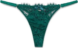 Agent Provocateur Solanna String - Dames - Onderbroek - Groen - XL - Polyester - Ondergoed