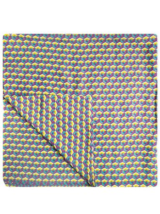 La DoubleJ geometric pattern table cloth - unisex - Linen/Flax - 180x280 - Pink