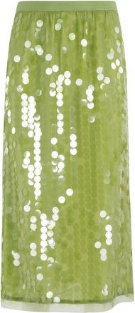 Semicouture Pencil Midi Skirt With All-Over Sequins