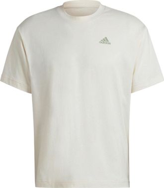 adidas Solid Color Logo Alphabet Round Neck Sports Short Sleeve White HR4315