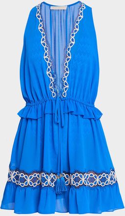 Ramy Brook Gwendolyn Embroidered Coverup Mini Dress