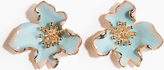 H&M Bl&uuml;tenf&ouml;rmige Ohrringe - Blue