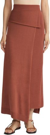 Lafayette 148 New York Knit Pull On Wool Wrap Skirt