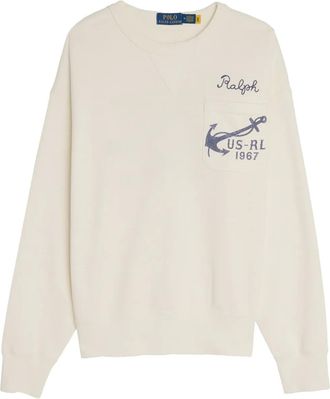 Polo Ralph Lauren Felpa con logo ricamato - Toni neutri