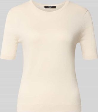 Max Mara Slim Fit Strickpullover aus Seide-Baumwoll-Mix Modell GABARRA in Offwhite, Gr&ouml;&szlig;e XXL