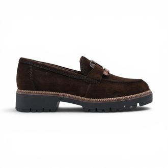 Tamaris Tamaris dames bruine su&egrave;de leren loafer casual schoenen - 24722-43