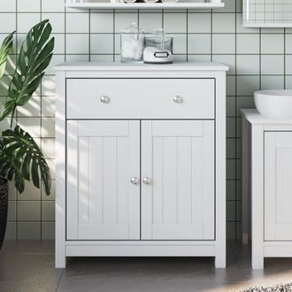 Berkfield Home Bathroom Cabinet BERG White 69.5x34x80 cm Solid Wood Pine