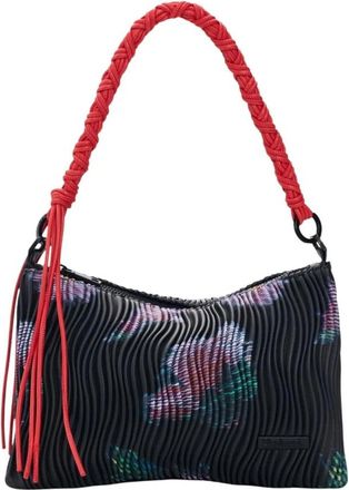 Desigual Handtas met rits en binnenzak - Dames - Schoudertassen - Zwart - ONE Size - Polyester - Tassen