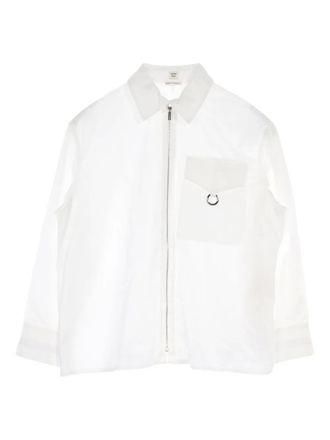 Herm&egrave;s 10s Series blouse met rits en knoop - Wit