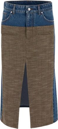 Stella McCartney Denim Rok - Dames - Spijkerrokken - Blauw - M - Denim - Rokken