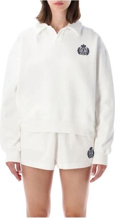 Sporty & Rich New York Polo Sweatshirt - Dames - Polos - Wit - S - Katoen - Tops
