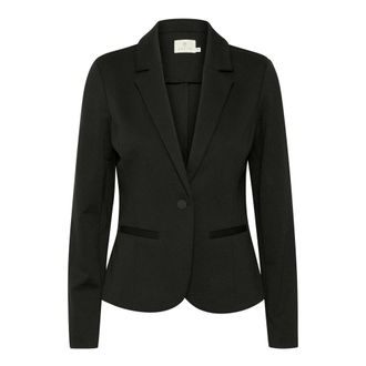 Kaffe Blazer negro profundo con cuello cl&aacute;sico - Jackets - Mujer - Negro - 2XL