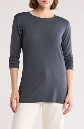 Go Couture Basic Stretch Modal T-Shirt in Slate at Nordstrom Rack, Size X-Large