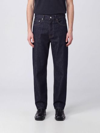 Auralee Jeans wide leg in denim di cotone a cinque tasche