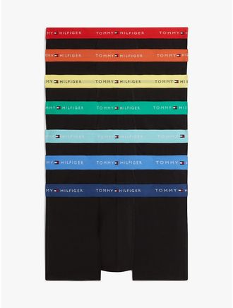 Tommy Hilfiger Mens Multicolor Waistband Trunk 7-Pack - Open Misc - XL