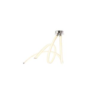 Netlighting Armonia Semi Flush Ceiling Chrome 60W 4500lm LED Frosted Acrylic in White