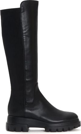 AGL Zwarte Chunky-Zool Enkellaarzen - Dames - Hoge Laarzen - Zwart - 41 EU - Schoenen