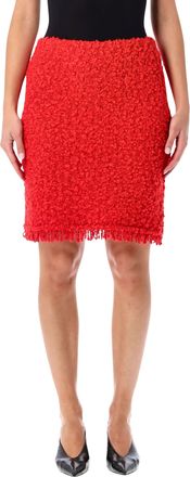 Fabiana Filippi Red Tweed Bouclé Mini Skirt