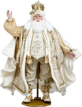 Mark Roberts Snow and Pearls Santa in Cream at Nordstrom