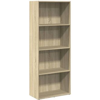 vidaXL Bookcase Sonoma Oak 60x30x152 cm Engineered Wood vidaXL