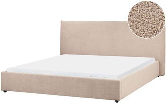 Beliani Waterbed Boucle LAVAUR 180 x 200 cm (EU Super King) Taupe