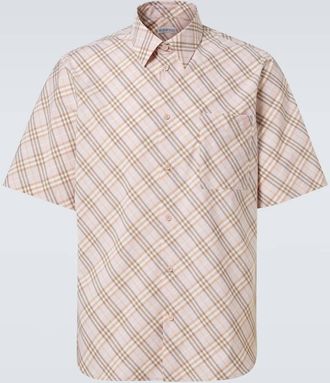 Burberry Camicia bowling Burberry Check in cotone