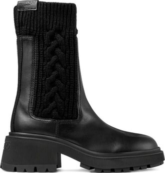 Jimmy Choo London Tamia boots - women - Leather/Rubber/Fabric - 39,5 - Black