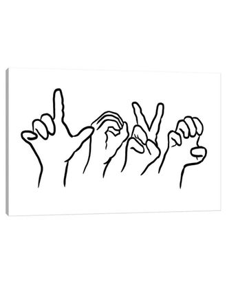 iCanvas Icanvas Love Sign Wall Art By Andrew M Barlow