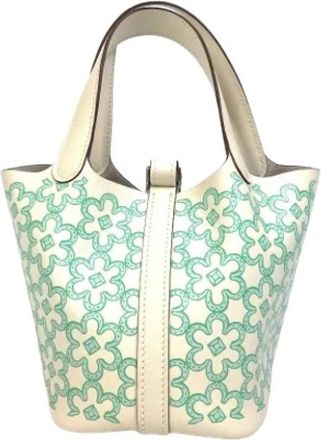 Herm&egrave;s Bolso Cubo Vintage Pre-owned - Pre-owned - Mujer - Blanco - ONE SIZE