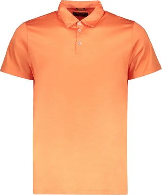 Moorer Katoenen poloshirt met Nacre-knopen - Heren - Polos - Oranje - 2XL - Katoen - Tops