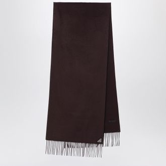 Prada Sciarpa marrone in seta e cashmere