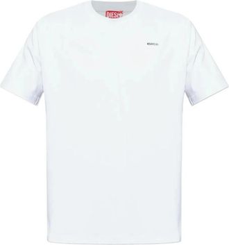 Diesel T-Adjust-Met Maglietta - Heren - T-shirts - Wit - L - Katoen - Tops