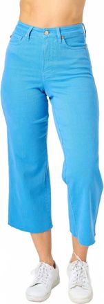 Judy Blue High Waist Garment Dyed Wide Leg Pants In Sky Blue