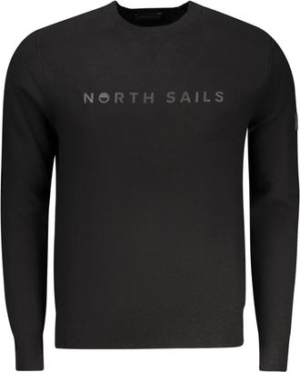 North Sails Viscose Trui met 3D Letters - Heren - Ronde hals truien - Zwart - 2XL - Polyester - Truien & Vesten