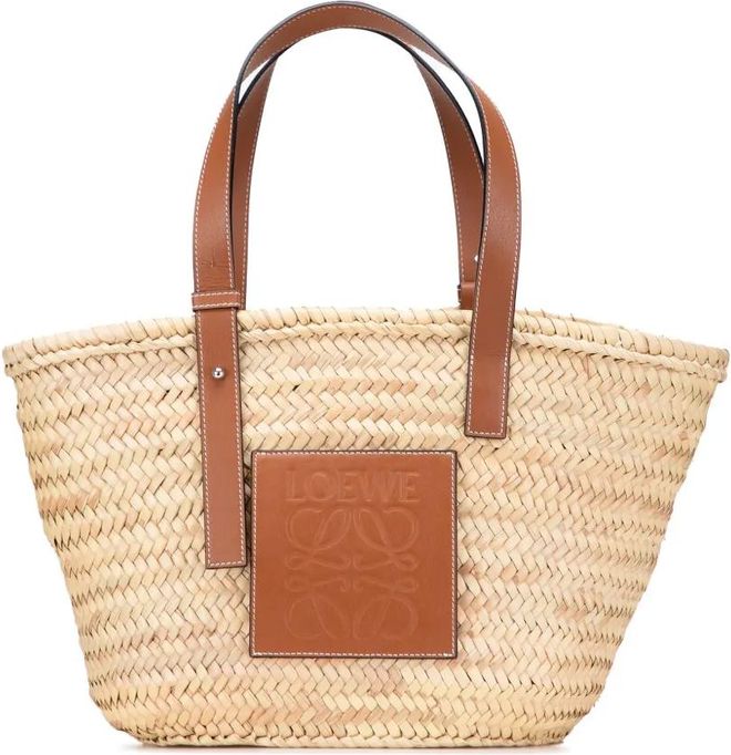 2010-2025 Medium Raffia Basket tote bag - Brown