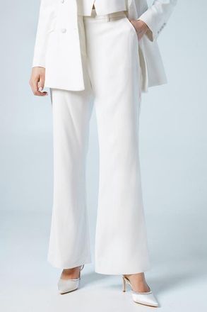 Coast Premium Flare Bridal Trousers in Ivory at Nordstrom, Size 10