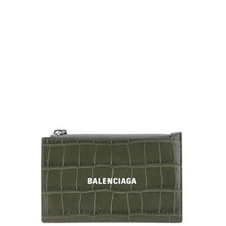 Balenciaga Pre-owned Card Case - Heren - Vintage Accessoires - Groen - ONE Size - Leer - Vintage