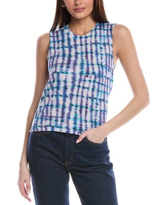 St. John Printed Fine Gauge Knit Shell