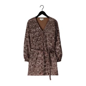 Omoda X Iris - Ilse Dress - Dames - Jurken - Bruin - Maat: XL Leer