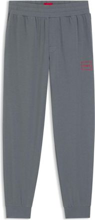 HUGO BOSS Cuffed loungewear pants in stretch cotton with logo print