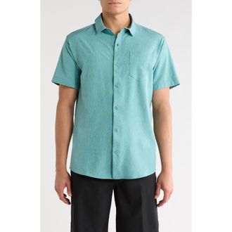 Hurley Tech Chambray Woven Shirt in Broken Jade at Nordstrom Rack, Size X-Large